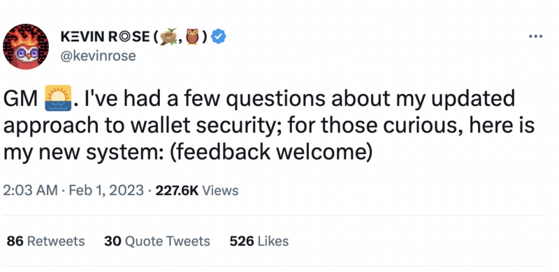 How Kevin Rose is Updating His Wallet Security Post Hack